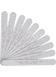 Allegro Combs Allegro Combs 7 in. Nail Files Double Sided Wooden Emery Boards for Natural and Acrylic Grits 100,180, 120/240 USA. 10 Pcs. (100 Grit Zebra) 