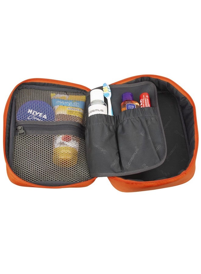 Cosmus Russet Orange Travel Makeup Bag - Cosmetic Organizer Case Portable Toiletry Bag for Women and Girls - Image 5