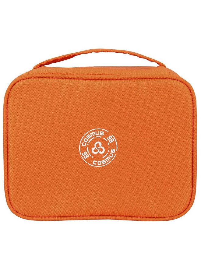 Cosmus Russet Orange Travel Makeup Bag - Cosmetic Organizer Case Portable Toiletry Bag for Women and Girls - Image 1