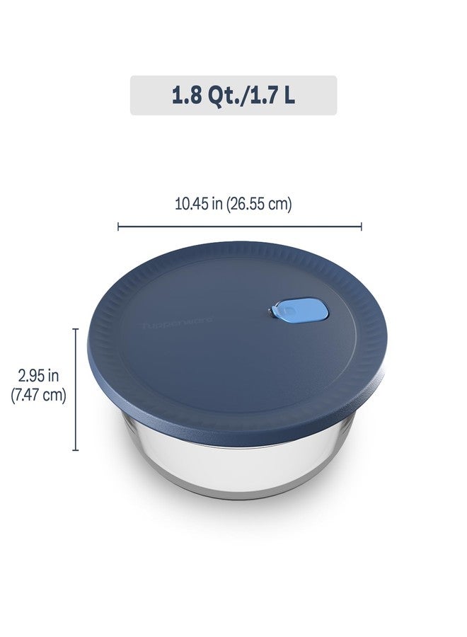 Tupperware Voila Glass Round Food Storage - Airtight Baking Dish, 1.8 qt / 1.7 L - Image 2