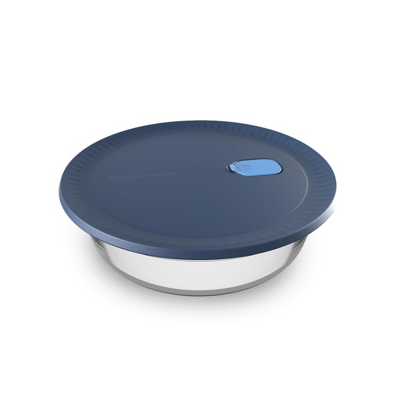 Tupperware Voila Glass Round Food Storage - Airtight Baking Dish, 1.8 qt / 1.7 L - Image 1