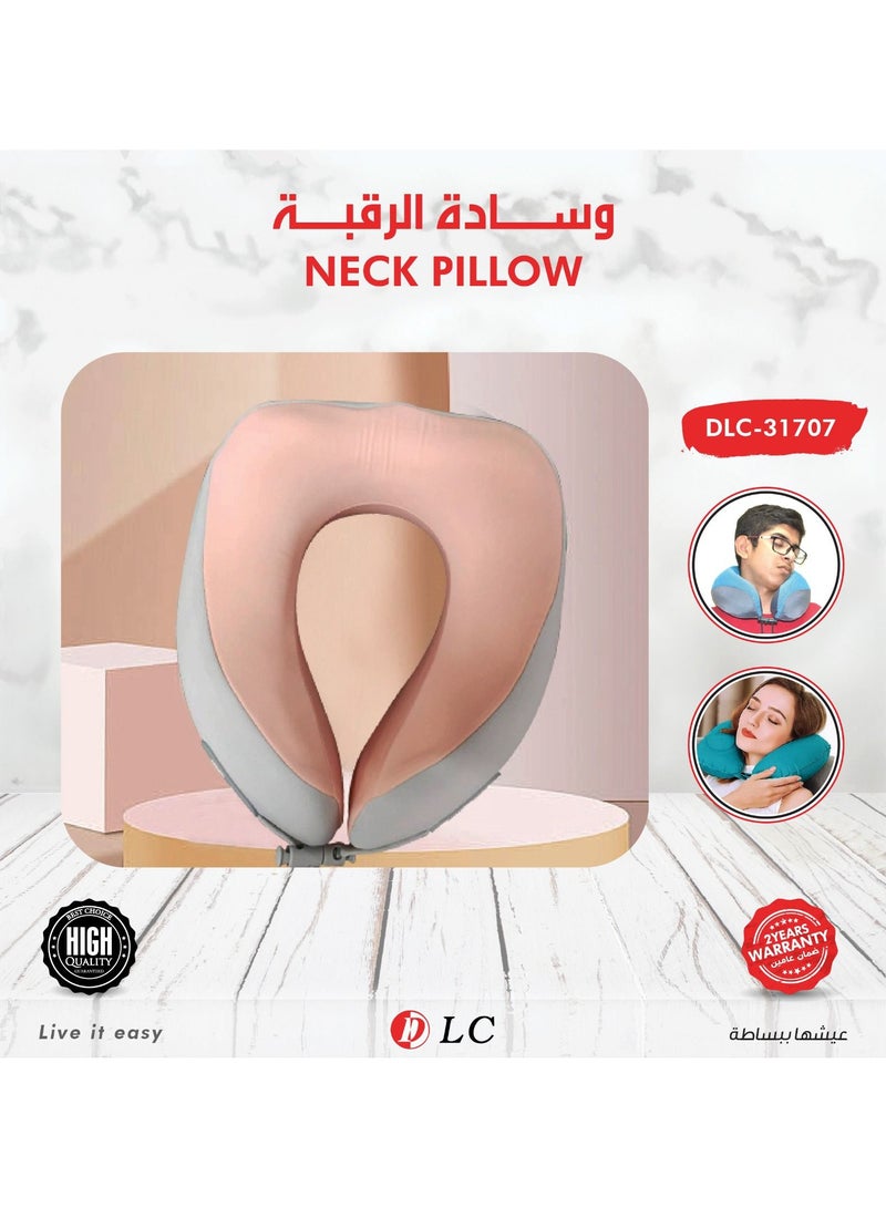 دي إل سي  وسادة دعم الرقبة أثناء السفر | وسادة مريحة 100% ناعمة لتخفيف آلام الرقبة واستخدامها في الطائرة/السيارة/المكتب والمنزل