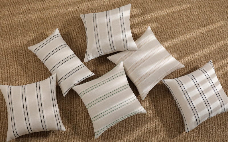 Hckot Spring Throw Pillow Covers 20x20 Set of 2 Green Striped Pillow Covers Decorative Pillows Square Cushion Covers for Sofa Couch Bed Living Room Farmhouse Decor,Sage Green - Image 5