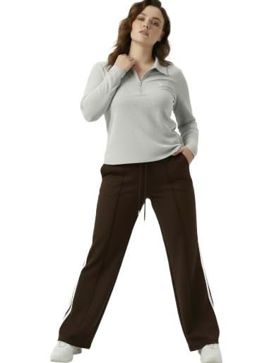 Volex Women’s Top & Jogger Set | Stylish Co-Ord Set for Women | High Waist Jogger Pants Set for Ladies | Stretchable Cotton Gym Wear, Activewear & Loungewear Tracksuit - Image 1