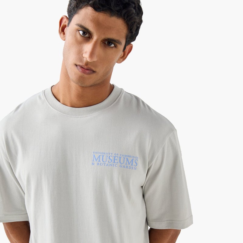 SP Characters Museum Print T-shirt with Crew Neck - Image 4
