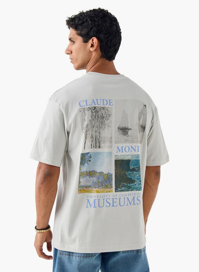 SP Characters Museum Print T-shirt with Crew Neck - Image 3