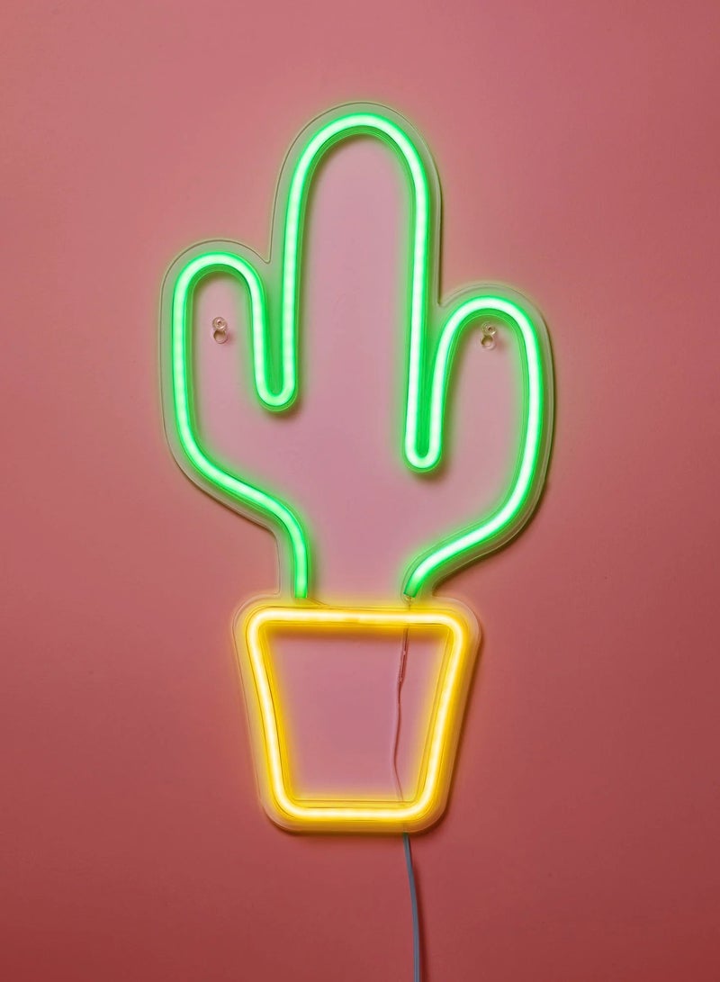 Cactus Neon LED Sign USB plug - Image 1