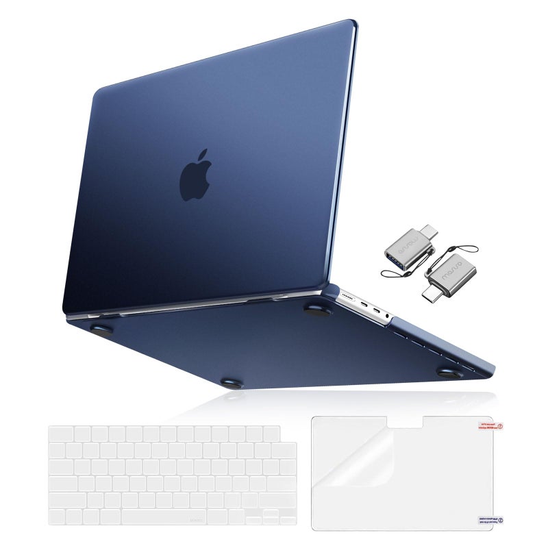 MOSISO Compatible with MacBook Pro 16 inch Case M5 2026 M4 M3 M2 M1 20252021 A3429 A3428 A3403 A3186 A2991 A2780 A2485 4 in 1 Kit Seamlessly Closes AntiFingerprints Hard Shell Midnight Blue - Image 2