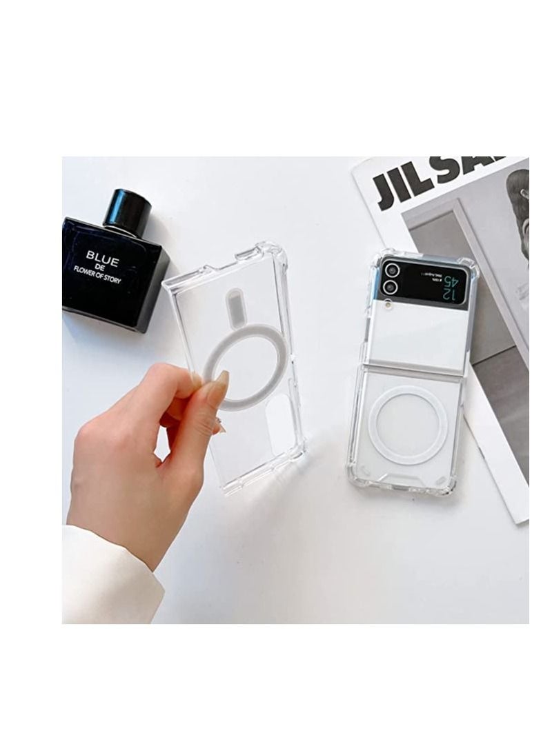 Magnetic Clear Case for Samsung Galaxy Z Fold 4 5g  with Mag Safe  and Transparent Shockproof and Drop-Proof Phone Cover  - Image 4
