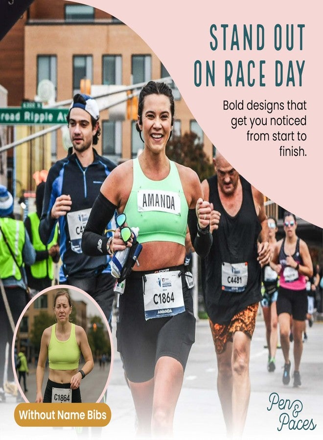 Pen and Paces This Run is Dedicated to Name Bib Kit – Add-Your dedication Running Accessory for 5Ks, Marathons, Triathlons, Cycling & Races with Alphabet Decals & Safety Pins - Image 4