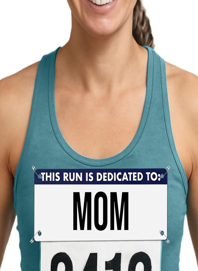 Pen and Paces This Run is Dedicated to Name Bib Kit – Add-Your dedication Running Accessory for 5Ks, Marathons, Triathlons, Cycling & Races with Alphabet Decals & Safety Pins - Image 1