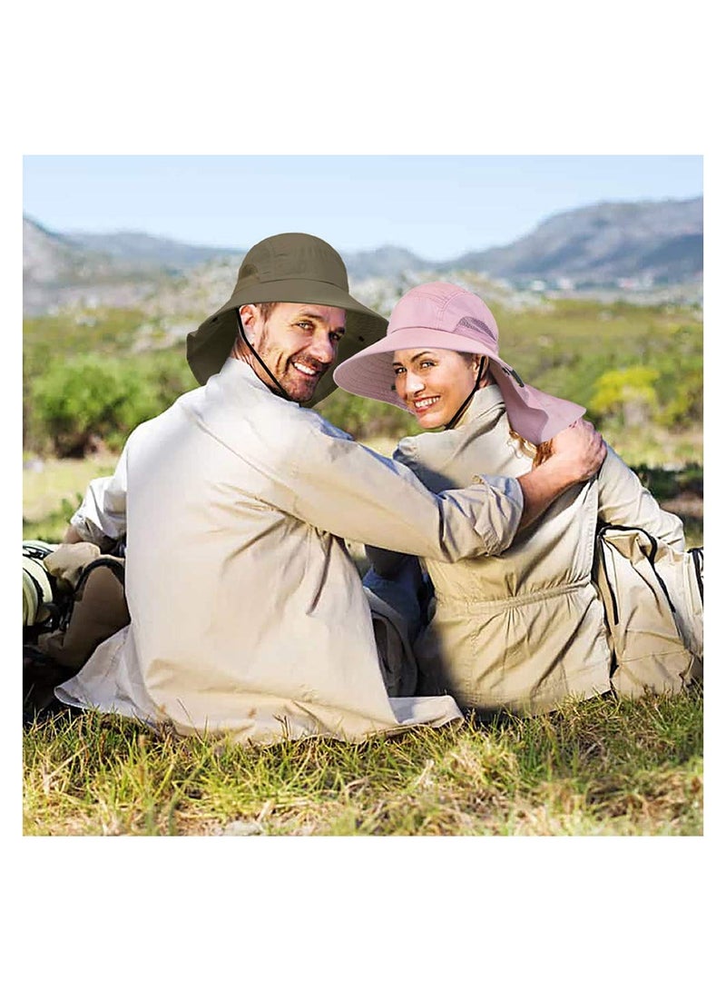 KASTWAVE Wide Brim Sun Hat with Neck Flap, UPF50+ Hiking Safari Fishing Hat for Men and Women, Sun Protection Beach Hat - Image 5