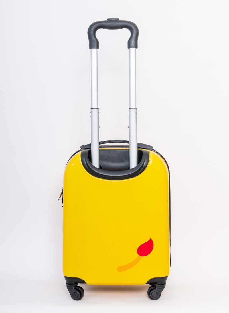 MNUK Zoo Lion Hard-Sided Polycarbonate Kids Trolley Bag-16 Inches| Yellow-104 - Image 5