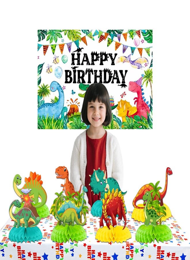 Jamonxi Dinosaur Birthday Party Decorations for 1 2 3 4 5 Year Old Boy, Dinosaur Theme Birthday Party Decor Supplies for Girl, Honeycomb Centerpiece Table Decorations Colorful and Easy to Assemble - Image 4