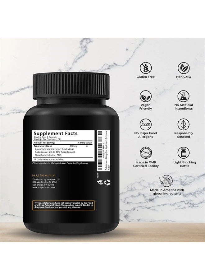 Humanx, Turkesterone+, 800 mg, 30 Capsules - Image 2