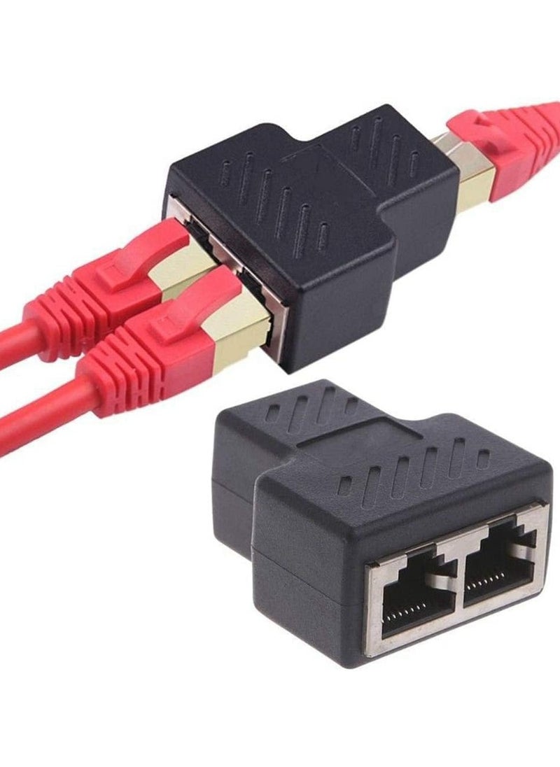 ماركة غير محددة محول مقسم بمنفذ أنثى مزدوج CAT5/CAT6 – لتوسيع خيارات الاتصال بسهولة  - Image 1