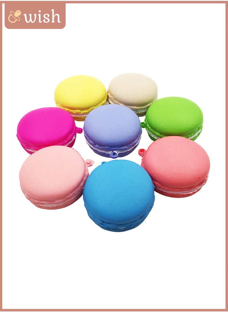 Wish - 8-piece Macaron Shaped Slow Rebound Decompression Toy, Washable, Compact and Easy to Carry, Squeezable, Suitable for Any Place - Image 1
