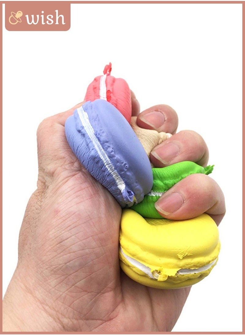 Wish - 8-piece Macaron Shaped Slow Rebound Decompression Toy, Washable, Compact and Easy to Carry, Squeezable, Suitable for Any Place - Image 1