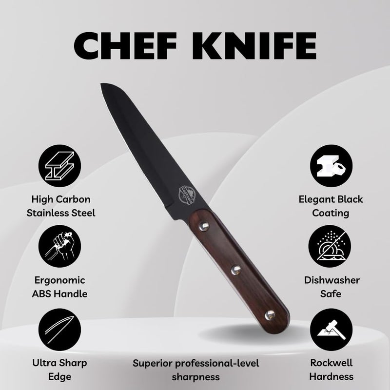 Captoola سكين كابتولا متعددة الاستخدامات لتقطيع الخضروات سكين تقشير سكين مطبخ صغير سكين تقشير بشفرة حادة من الفولاذ الألماني عالي الكربون تصميم مقبض مريح مجموعة من 1 - Image 3