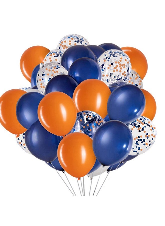 12 Inch Orange Blue And Confetti Balloons For Weddings Birthdays Bridal Shower Decorations Graduation Party Decorations 3 Stylepack Of 50