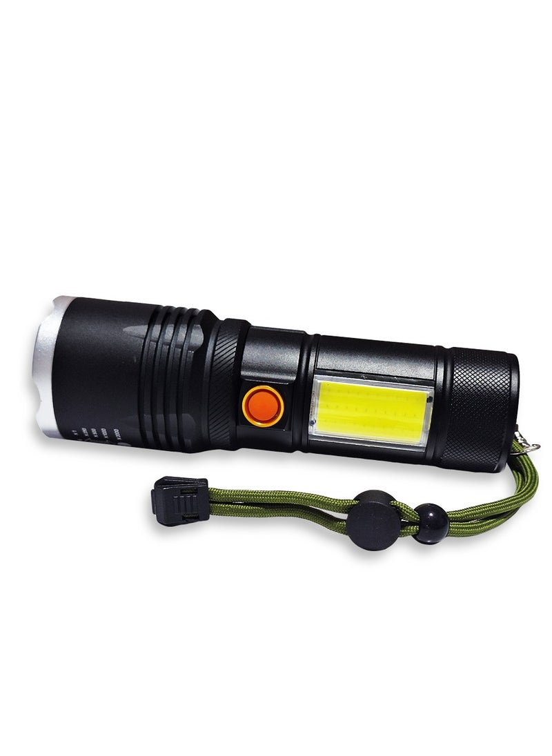 Generic Emergency Lights Aluminum Alloy Power Bank Flashlight Charging Treasure RL-P13 , 2000 Lumen LED Light, Rechargeable, 5 Light Modes, Power Bank, with Charging Cable Function, Flashlight Work Light, Telescopic Zoom, Waterproof  - Image 3