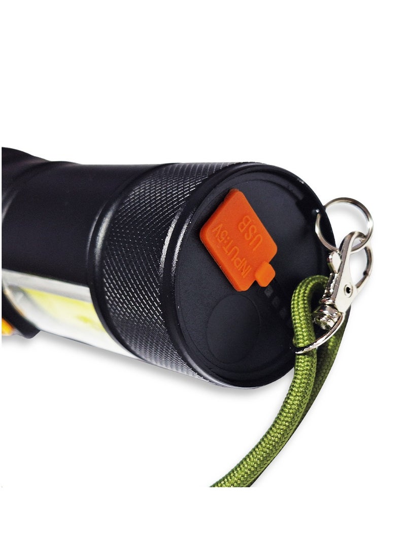 Generic Emergency Lights Aluminum Alloy Power Bank Flashlight Charging Treasure RL-P13 , 2000 Lumen LED Light, Rechargeable, 5 Light Modes, Power Bank, with Charging Cable Function, Flashlight Work Light, Telescopic Zoom, Waterproof  - Image 5