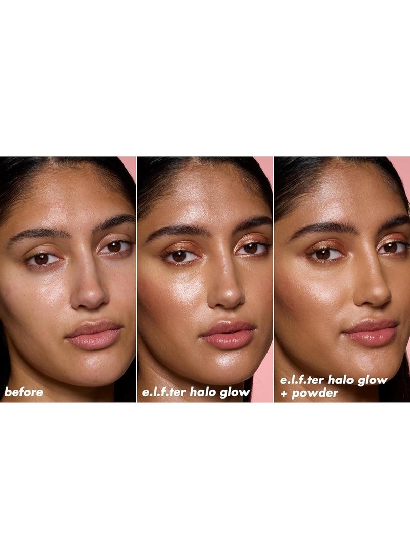 elf Halo Glow Powder Filter, Ultra-fine Finishing Powder, Smooths The Look of Pores,Medium Neutral - Image 3