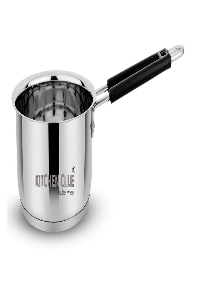 KITCHEN CLUE Stainless Steel Saucepan (1600 ML) with Silicon Grip Handle, TRI-PLY Induction Base and Encapsulated Heavy Bottom for Cooking and Boiling Milk and Tea I Induction & Gastove Compatible - Image 1