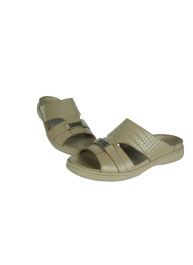 barjeel uno - Barjeel Uno Mens Arabic Sandals 2372 Beige - Image 1