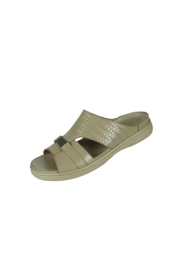 barjeel uno - Barjeel Uno Mens Arabic Sandals 2372 Beige - Image 1