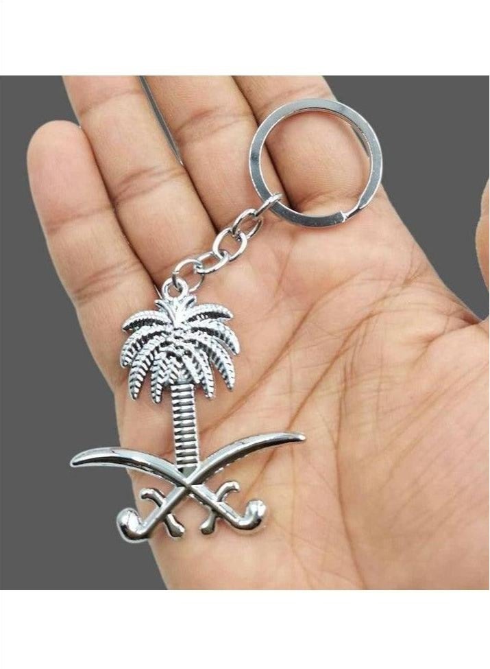 Metal Decoration Keychain With Saudi Arabian Logo 1 Pcs, Saudi Arabia National Emblem Logo Key Chain - Image 2