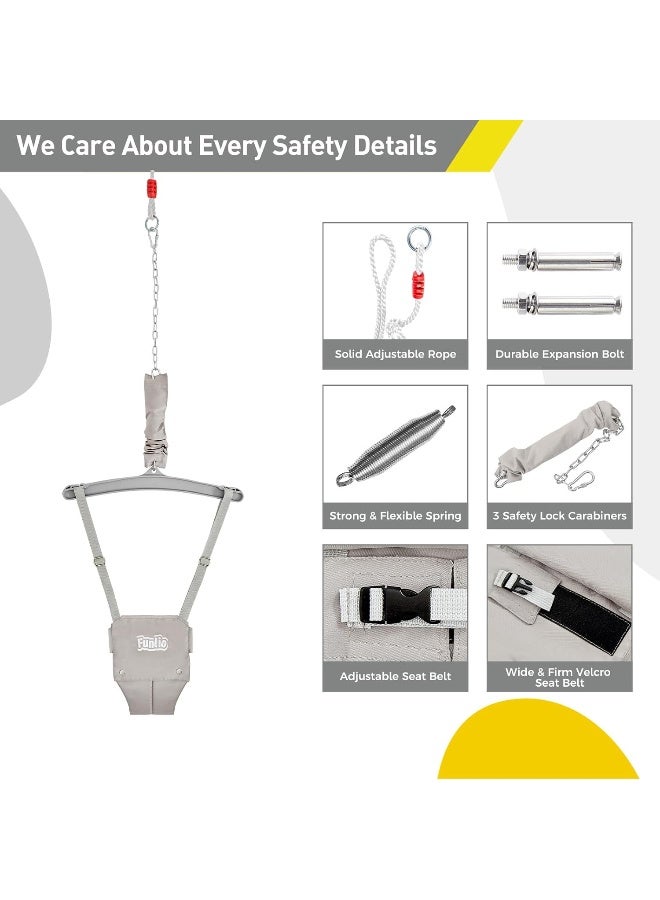 FUNLIO Baby Jumper with a Ceiling Hook for 6-24 Months - Image 3