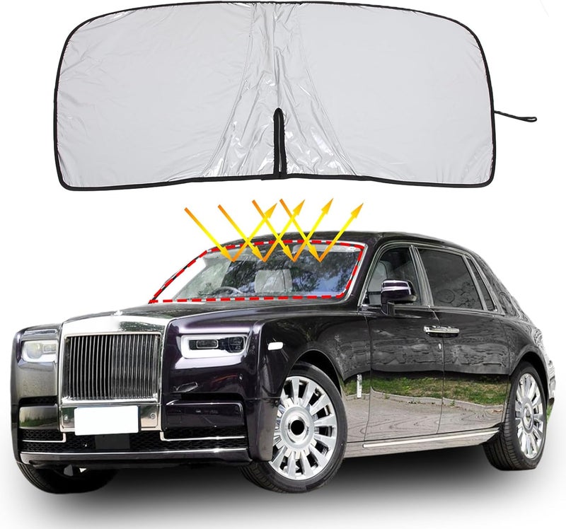 TINKI Windshield Shade for Rolls-Royce Phantom - UV Blocking Sunshade Protector - Image 1