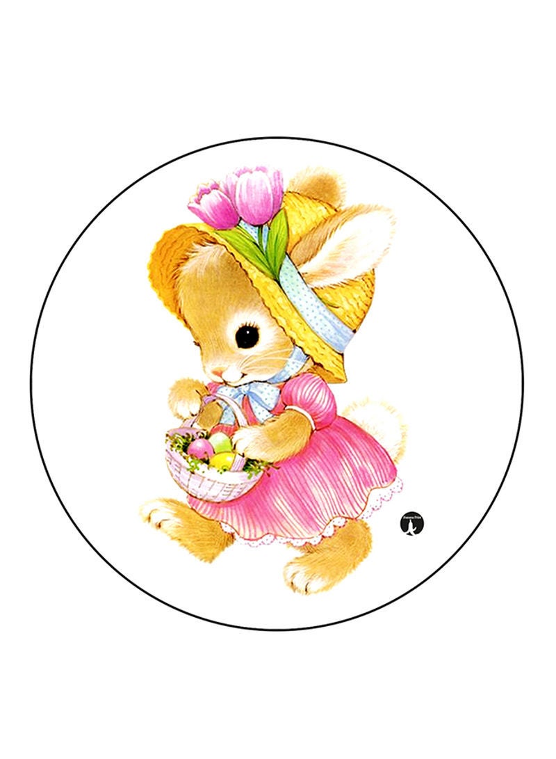 RKN Rabbit Printed Mouse Pad Round  Multicolour