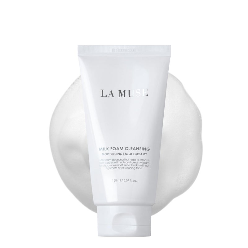 LA MUSE Milk Foam Cleansing - Naturally Derived Ingredients/Sensitive Skin/Skin Tone Milk Foam Cleansing - Naturally Derived Ingredients/Sensitive Skin/Skin Tone Care/Exfoliation Management - Image 1