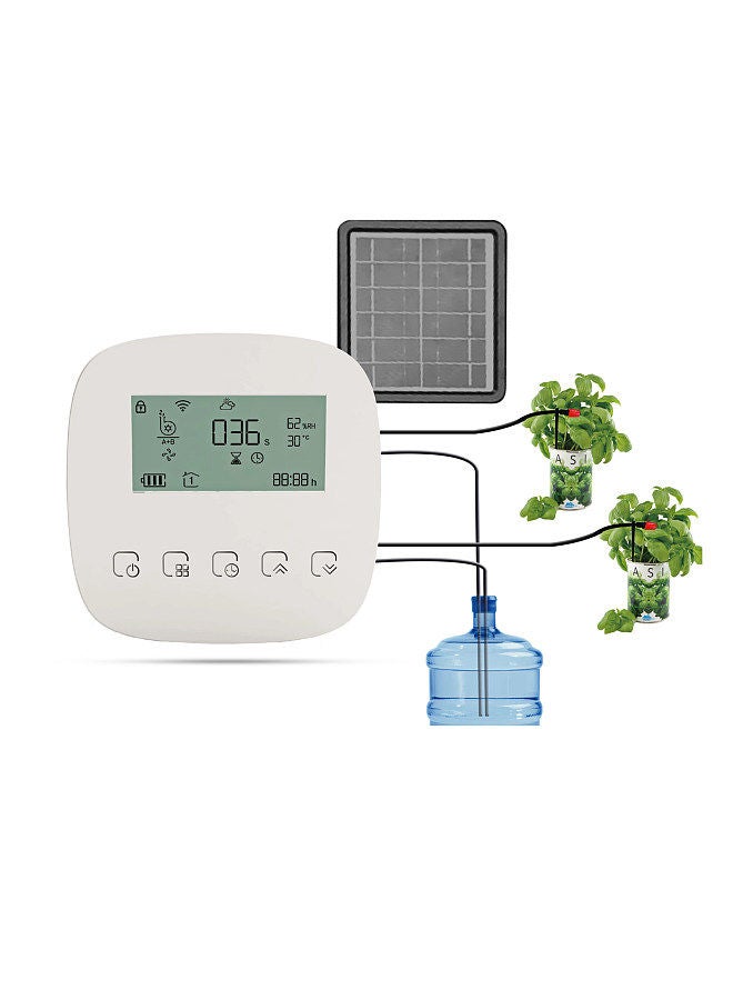 Generic Automatic Watering System Smart Watering Device Dual Pump System WiFi/ Voice/ Manual Control Programmable Watering Time Built-in Battery Solar Panel/ USB Charging Compatible with Alexa Google Home  - Image 2
