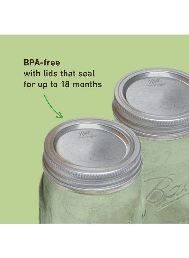 Ball Ball Regular Mouth Pint (16 oz.) Mason Jars with Lids and Bands, for Canning or Drinkware, 8 Count  - Image 5