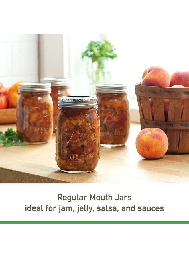 Ball Ball Regular Mouth Pint (16 oz.) Mason Jars with Lids and Bands, for Canning or Drinkware, 8 Count  - Image 4
