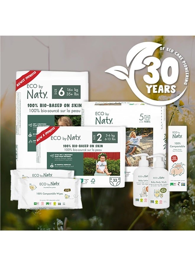 Baby Diapers - Plant-Based Eco-Friendly Diapers, Great for Baby Sensitive Skin and Helps Prevent Leaking (Newborn, 100 Count)