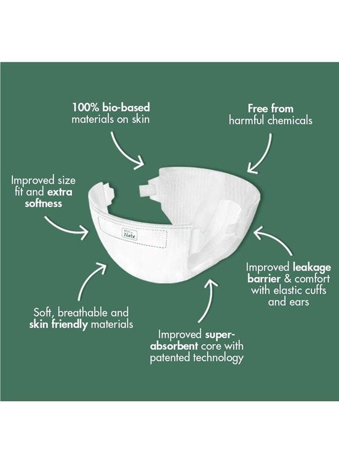 Baby Diapers - Plant-Based Eco-Friendly Diapers, Great for Baby Sensitive Skin and Helps Prevent Leaking (Newborn, 100 Count)