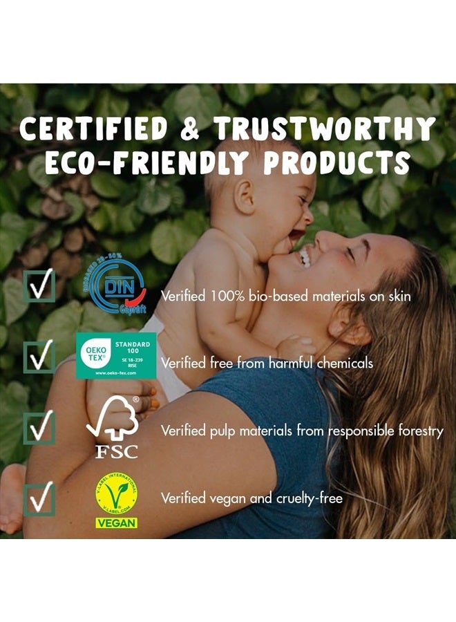 Baby Diapers - Plant-Based Eco-Friendly Diapers, Great for Baby Sensitive Skin and Helps Prevent Leaking (Newborn, 100 Count)
