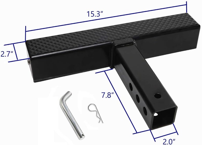 Eapele Hitch Step for 2 Inch Receiver, Universal Anti Slip Bumper Guard, 600lbs Maximum Load, for Trailer Tow Truck Pickup SUV Pickup Van RV - Image 5