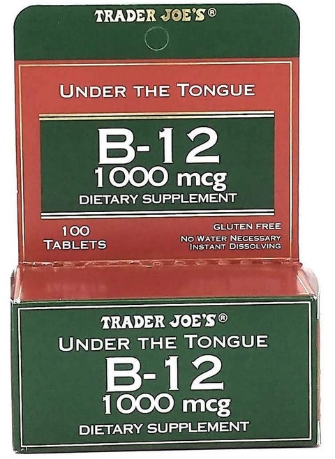 Trader Joe Under The Tongue B12 1000 Mcg Dietary Supplement 100 Tablets