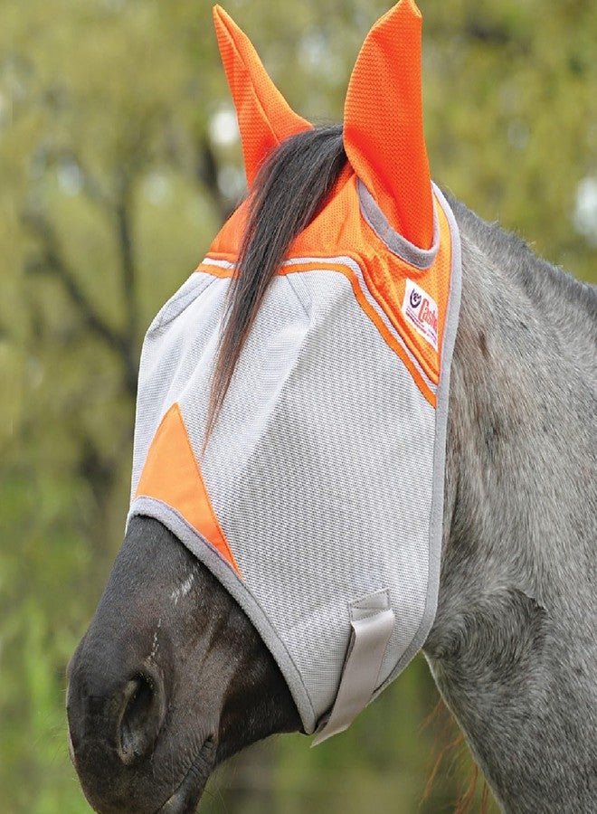 Cashel Crusader Fly Mask, Standard with Ears (Orange, Warmblood) - Image 1