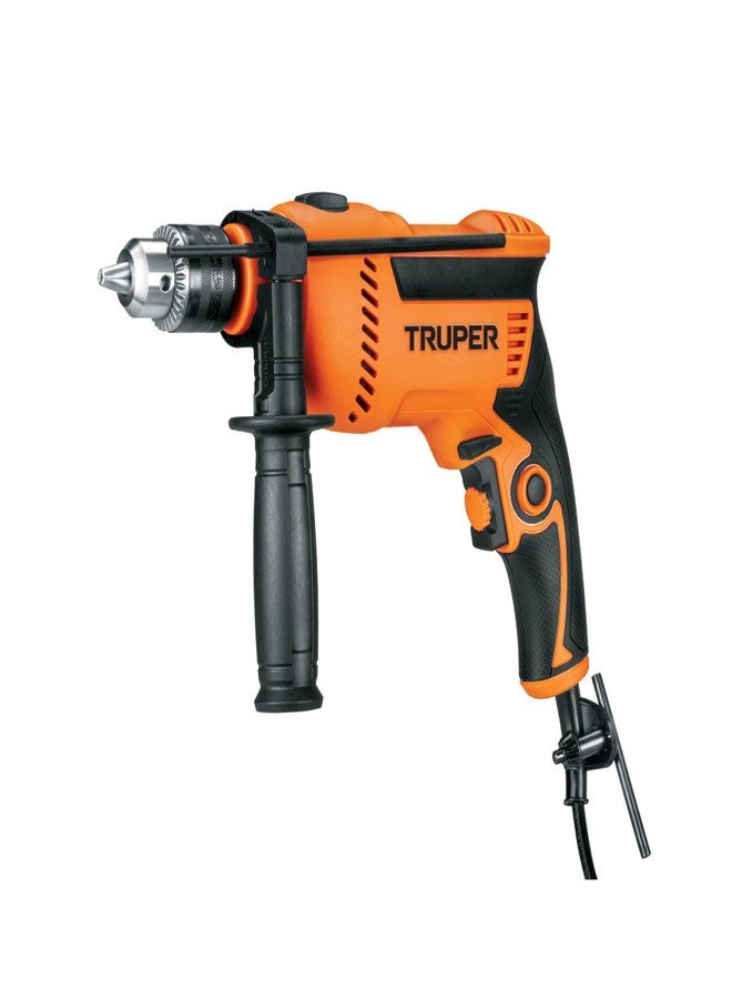 Truper 1/2" Professional 700W Rotary Hammer Drill, 110V, 5A, Orange - Image 1