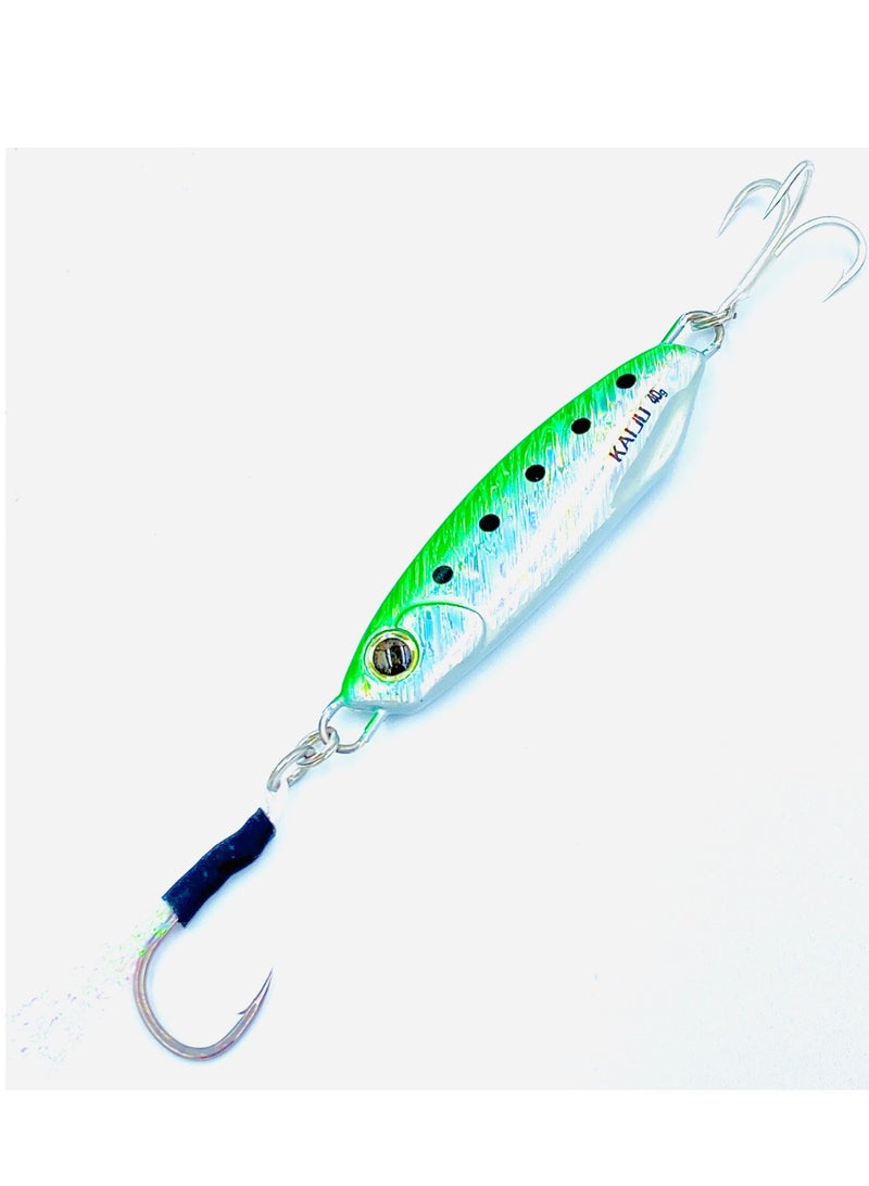 أوكورا مجموعة أوكورا كايجو جيغ - سردين أخضر بوزن 60 جرام، خطاف BKK حاد جدًا، 10 ألوان ساحرة - معدات خفيفة الوزن لمغامرات الصيد الملحمية - Image 1