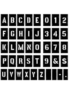 DEQUERA Dequera Letter Stencils Stencil Kit 2 Inch Plastic Letters and Numbers Interlocking Stencil Set 138 Piece 