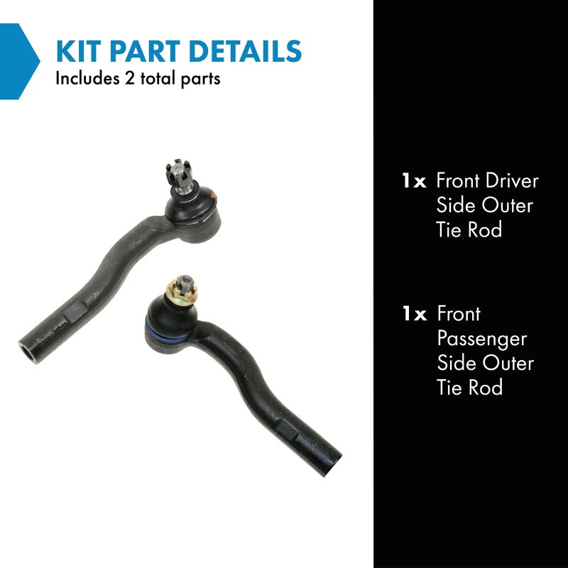 مجموعة قضبان التوجيه الخارجية الأمامية TRQ متوافقة مع 1998-2005 لكزس GS300 1998-2000 GS400 2001-2005 GS430 1990-1994 LS400 2002-2010 SC430 - Image 2