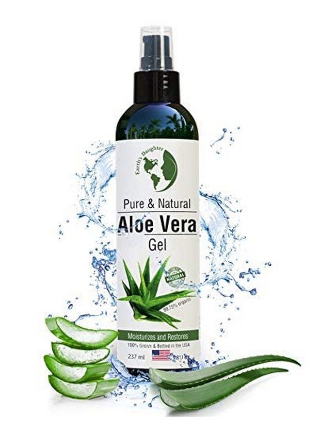 Earth's Daughter Arth'S Daughter Organic Aloe Vera Gel From 100% Pure And Natural Cold Pressed Aloe Great For Face Hair Sunburn Bug Bites 8 Oz Soothes And Hydrates Skin Non Greasy Absorbs Quickly Into Your Skin  - Image 1