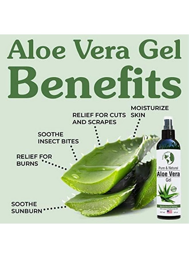 Earth's Daughter Arth'S Daughter Organic Aloe Vera Gel From 100% Pure And Natural Cold Pressed Aloe Great For Face Hair Sunburn Bug Bites 8 Oz Soothes And Hydrates Skin Non Greasy Absorbs Quickly Into Your Skin  - Image 4